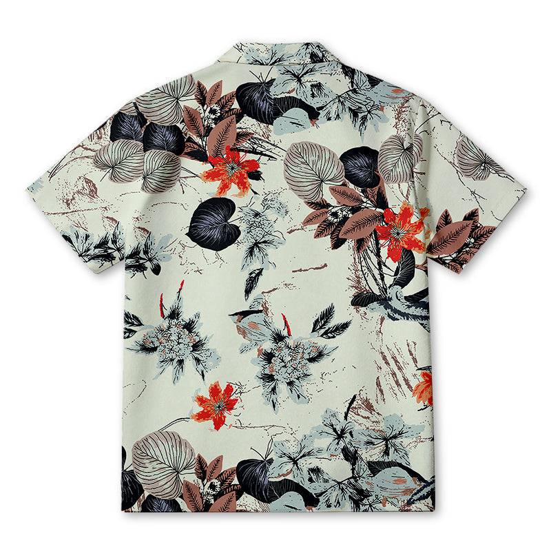 Personality fashionPalms Flowers Hawaiian Shirt