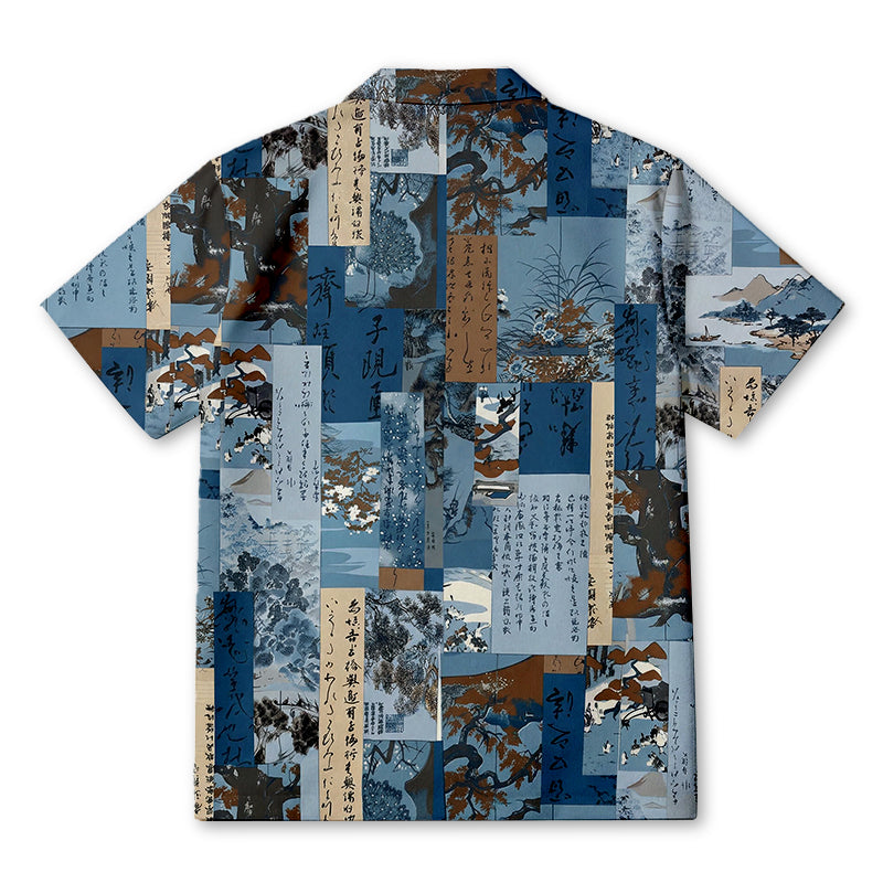 Personality fashionJapanese Lino Art Hawaiian Shirt