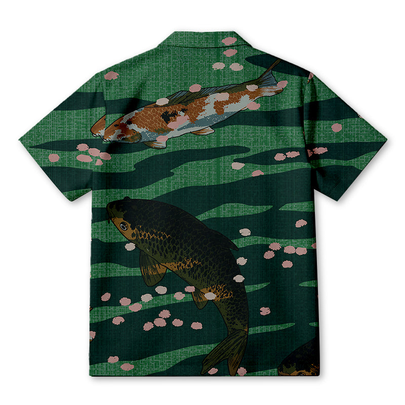 Personality fashionTwo Koi Fish Hawaiian Shirt