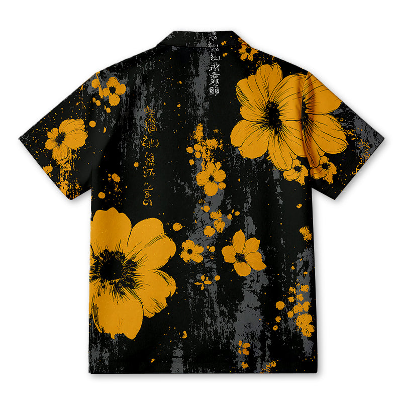 Personality fashionSummer Yellow Flower Hawaiian Shirt