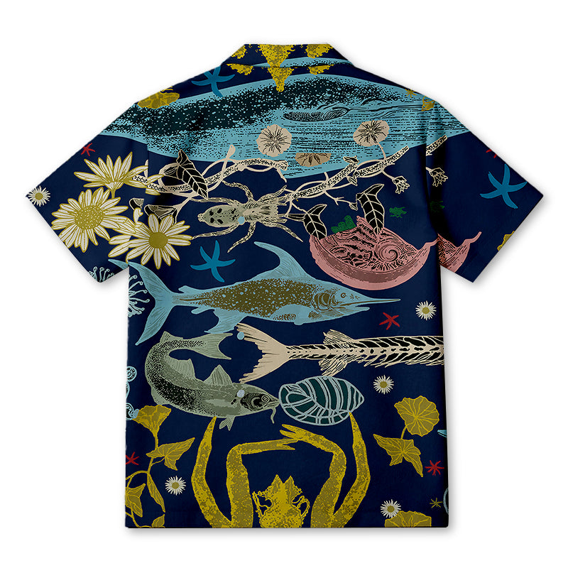 Personality fashionMarine Species Hawaiian Shirt
