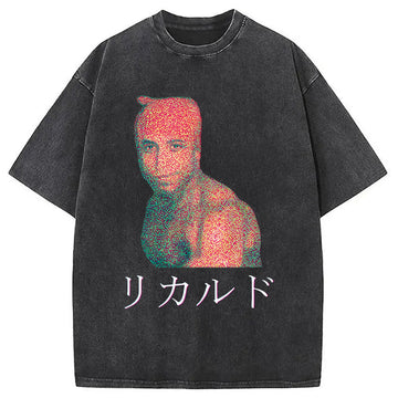 Personality fashion Ricardo Milos Aesthetic Washed T-Shirt