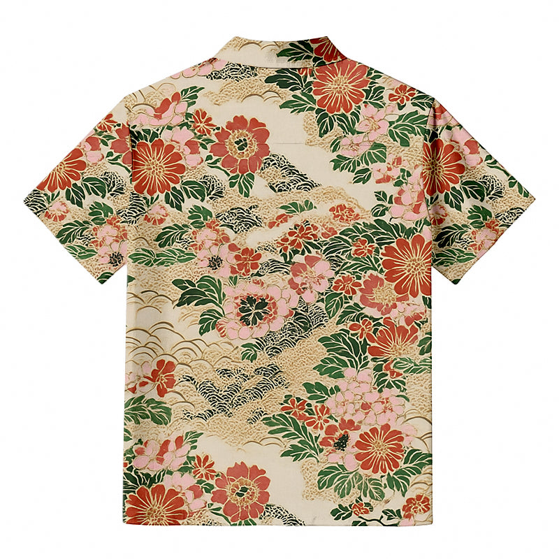 Personality fashionFloral Splendor Aloha Button-up Shirt
