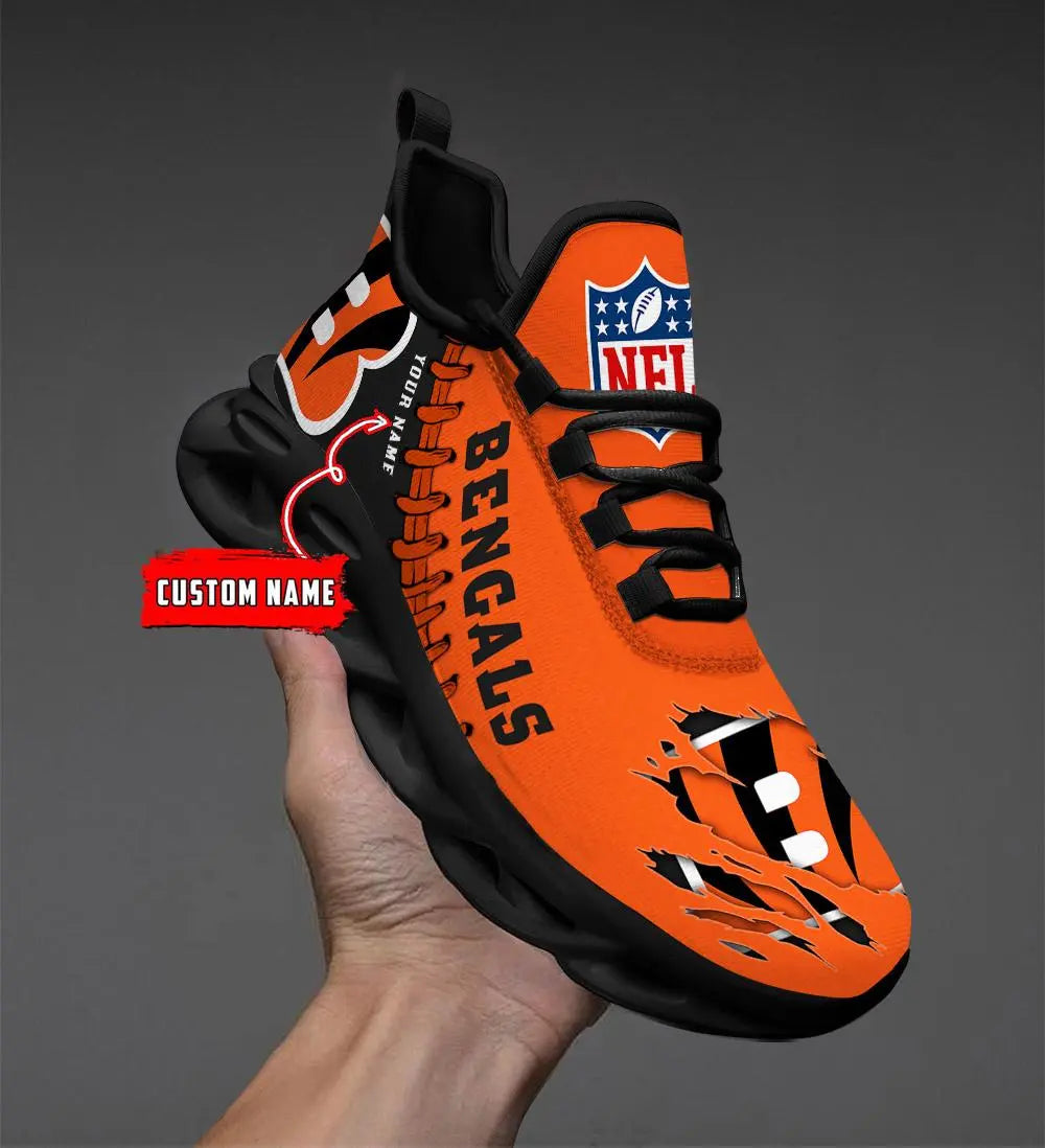 NFL – Custom name – Cincinnati Bengals Personalized Max Soul Shoes – DS001