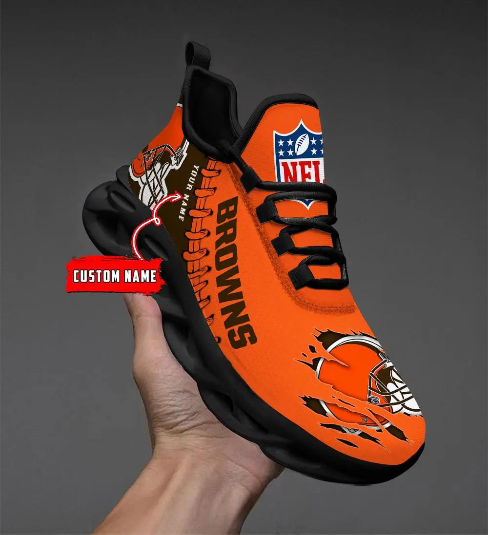 NFL – Custom name – Cleveland Browns Personalized Max Soul Shoes – DS001