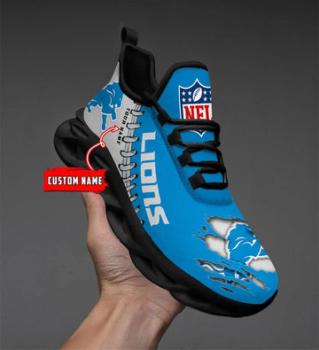 NFL – Custom name – Detroit Lions Personalized Max Soul Shoes – DS001