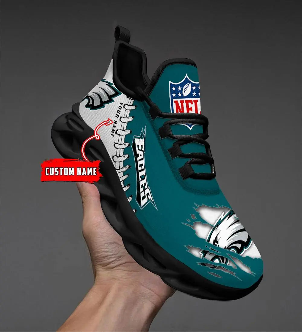 NFL – Custom name – Philadelphia Eagles Personalized Max Soul Shoes – DS001
