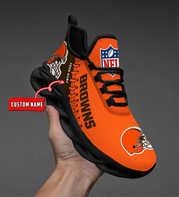 NFL – Custom name – Cleveland Browns Personalized Max Soul Shoes V2 – DS001