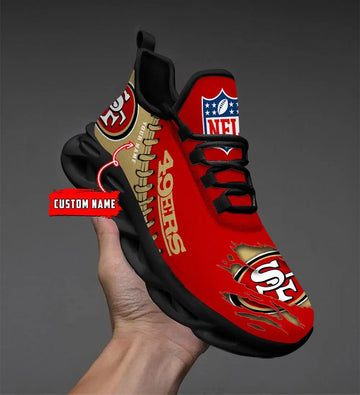 NFL – Custom name – San Francisco 49ers Personalized Max Soul Shoes – DS001