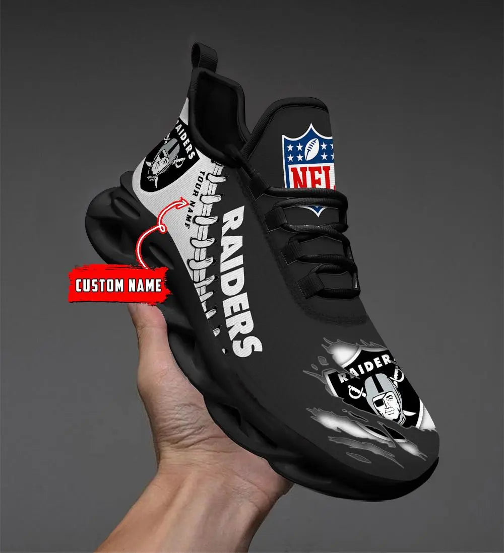 NFL – Custom name – Las Vegas Raiders Personalized Max Soul Shoes – DS001