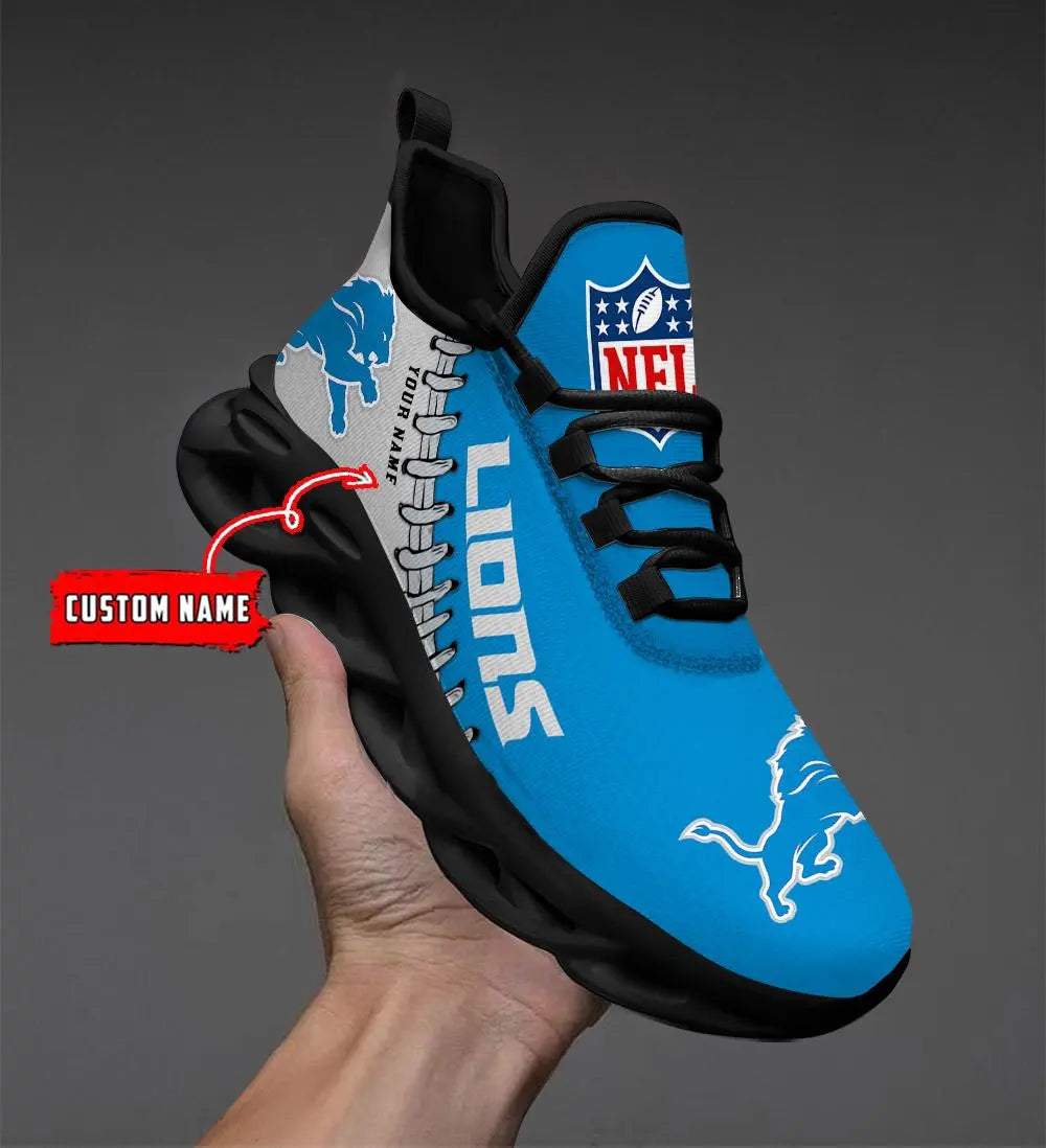 NFL – Custom name – Detroit Lions Personalized Max Soul Shoes V2 – DS001