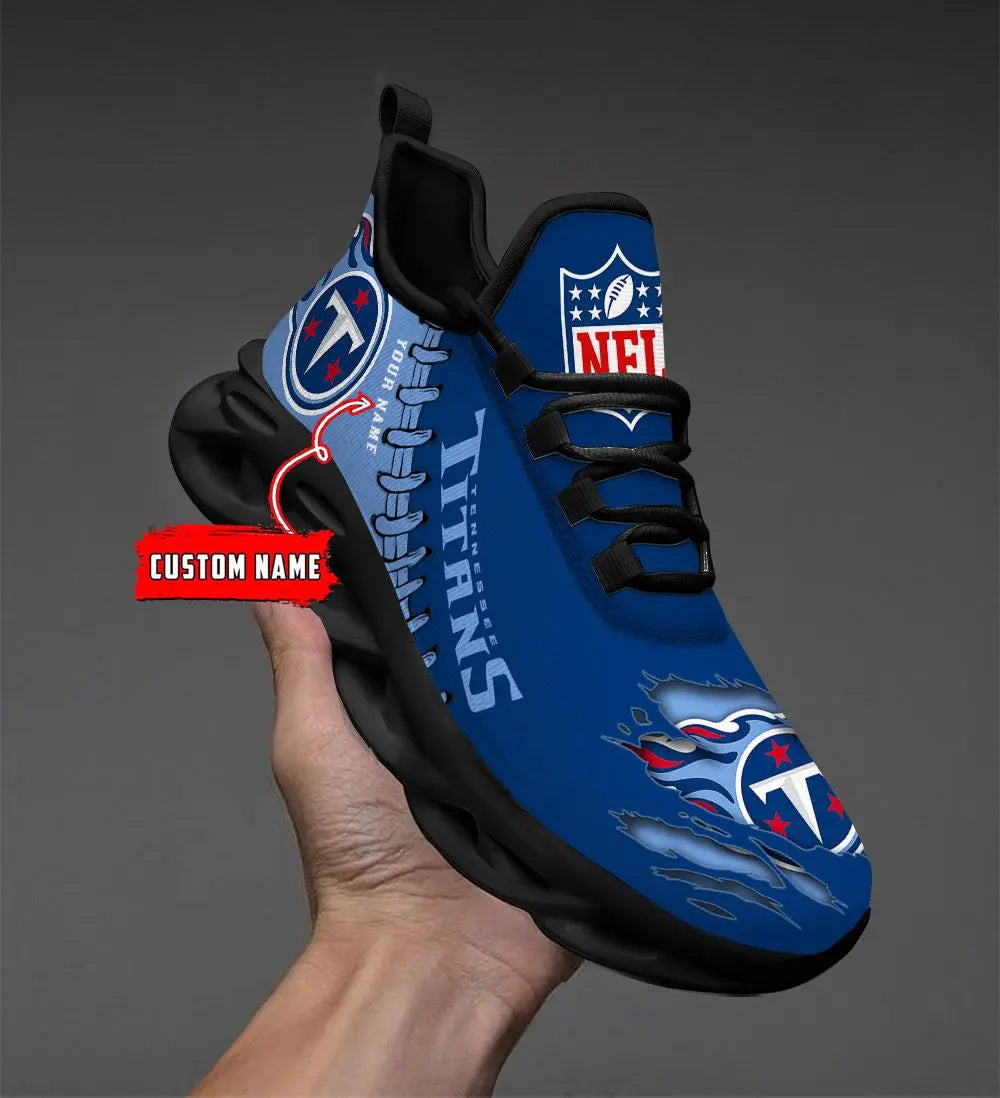 NFL – Custom name – Tennessee Titans Personalized Max Soul Shoes – DS001