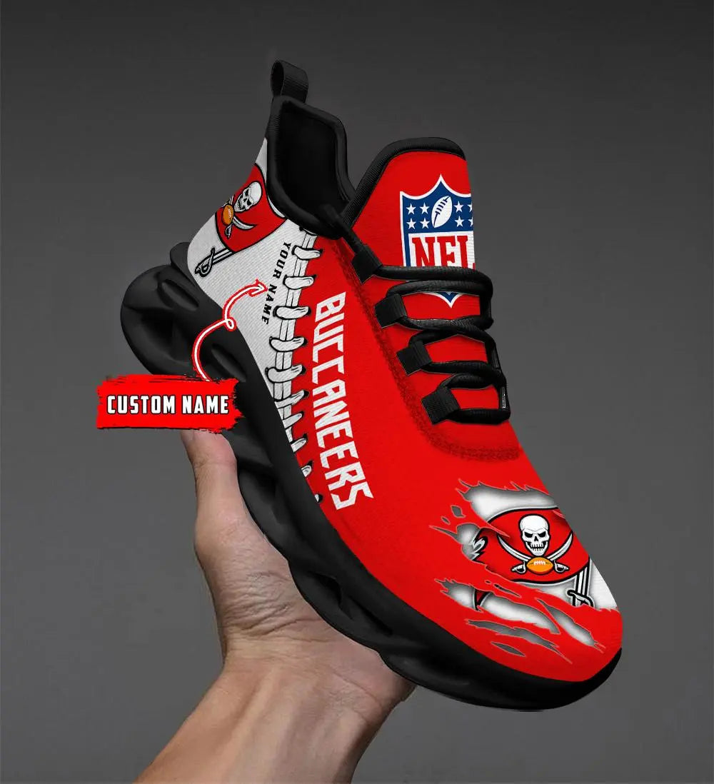 NFL – Custom name – Tampa Bay Buccaneers Personalized Max Soul Shoes – DS001