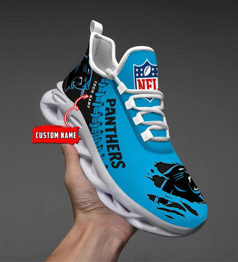 NFL – Custom name – Carolina Panthers Personalized Max Soul Shoes – DS001