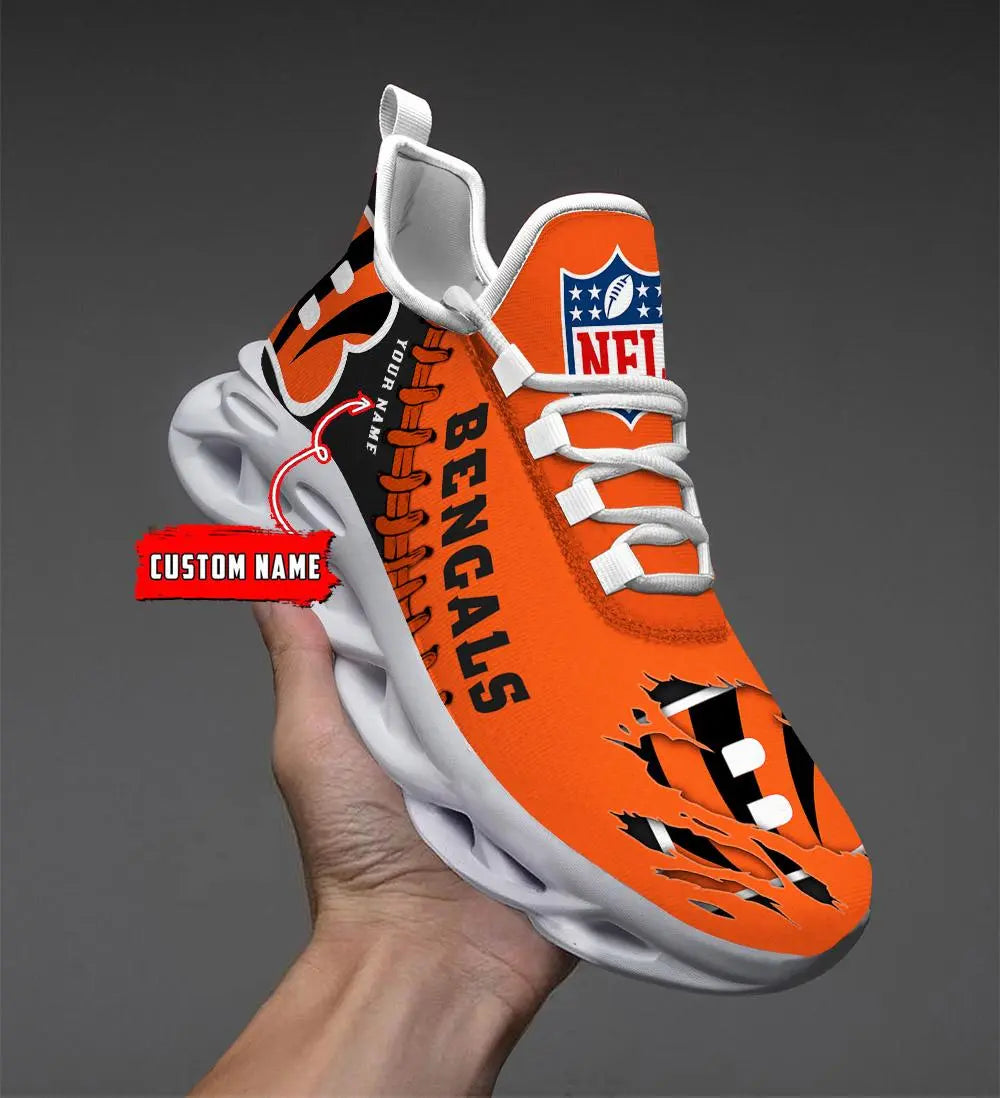 NFL – Custom name – Cincinnati Bengals Personalized Max Soul Shoes – DS001