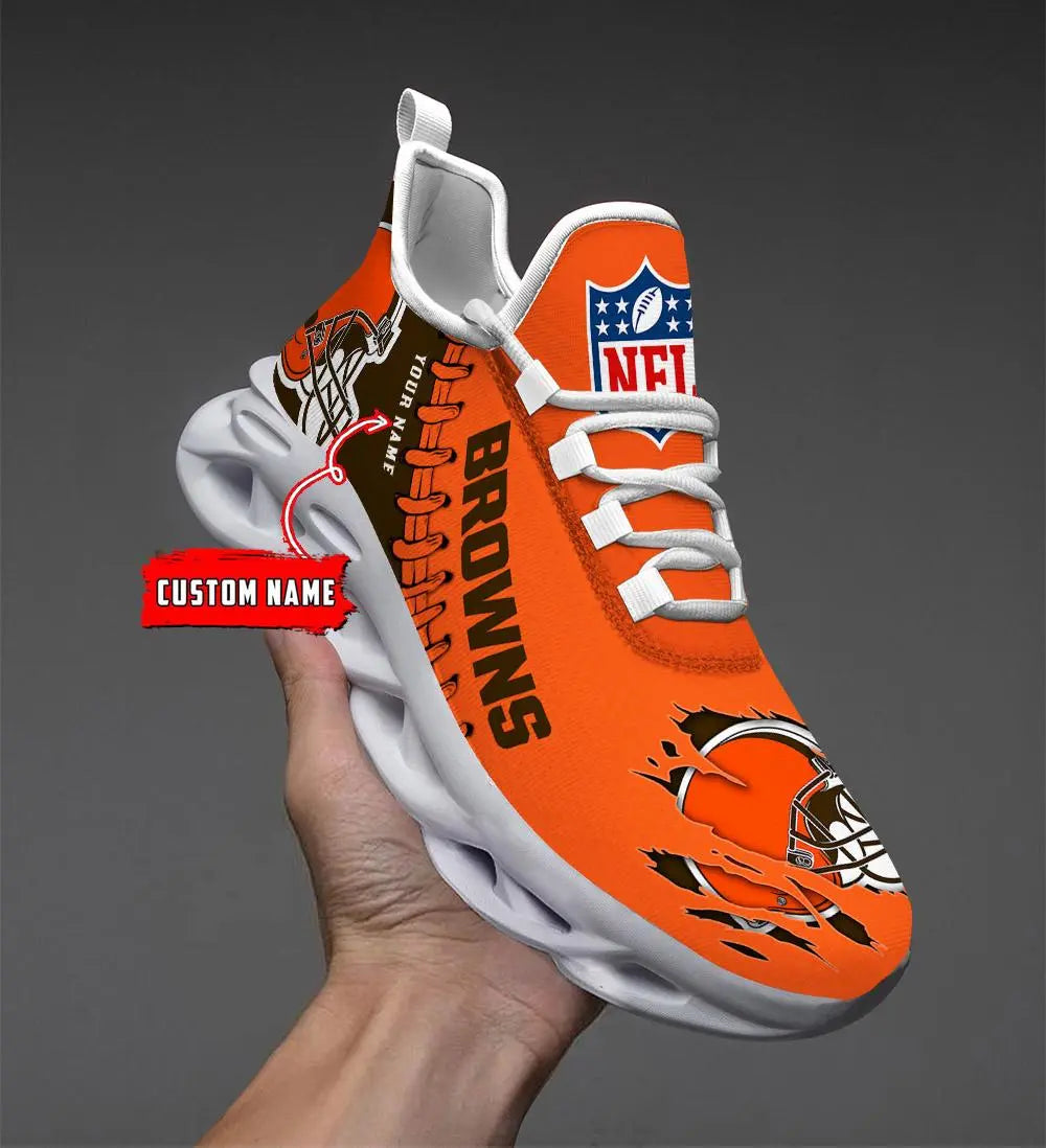 NFL – Custom name – Cleveland Browns Personalized Max Soul Shoes – DS001
