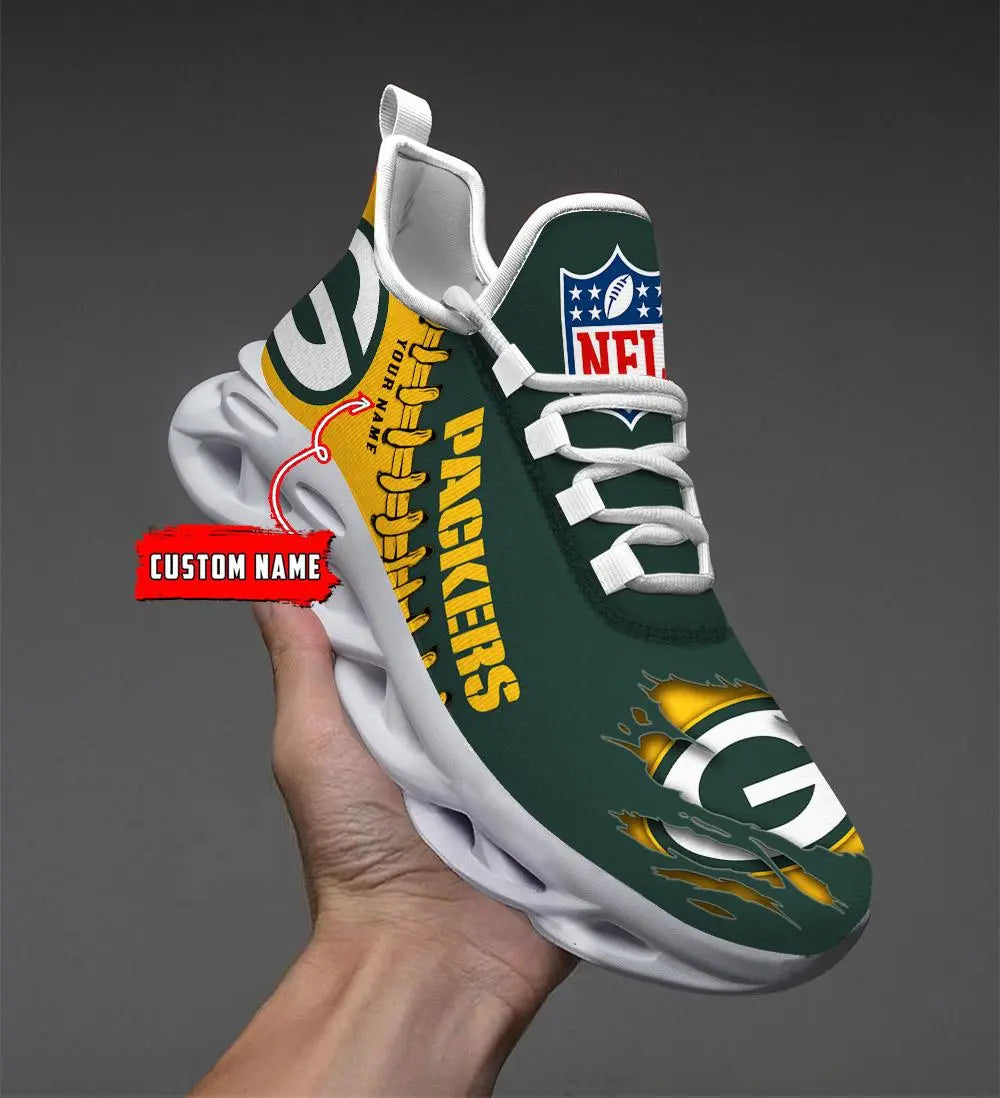 NFL – Custom name – Green Bay Packers Personalized Max Soul Shoes – DS001
