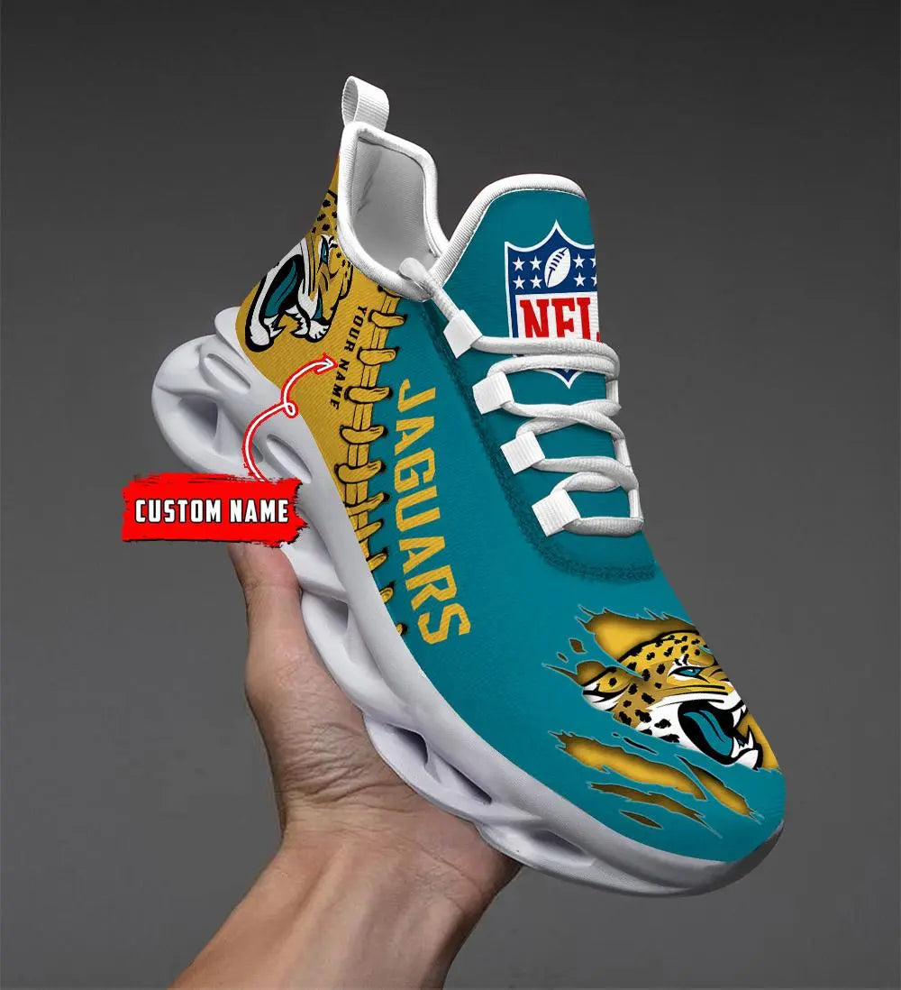 NFL – Custom name – Jacksonville Jaguars Personalized Max Soul Shoes – DS001