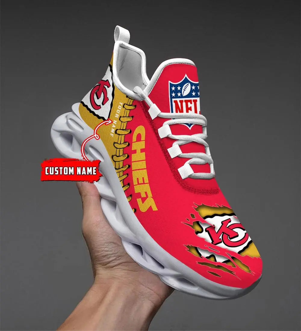 NFL – Custom name – Kansas City Chiefs Personalized Max Soul Shoes – DS001