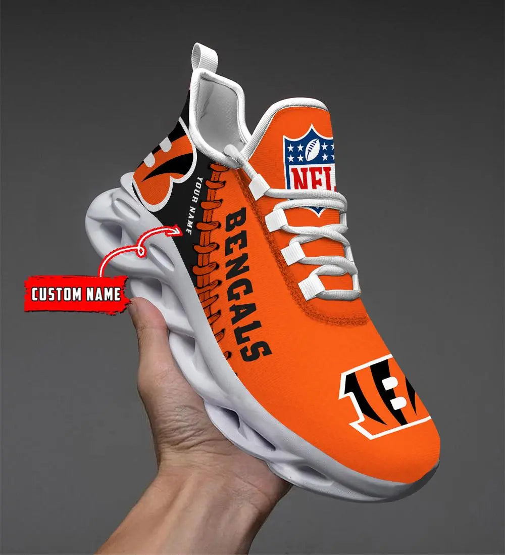 NFL – Custom name – Cincinnati Bengals Personalized Max Soul Shoes V2 – DS001