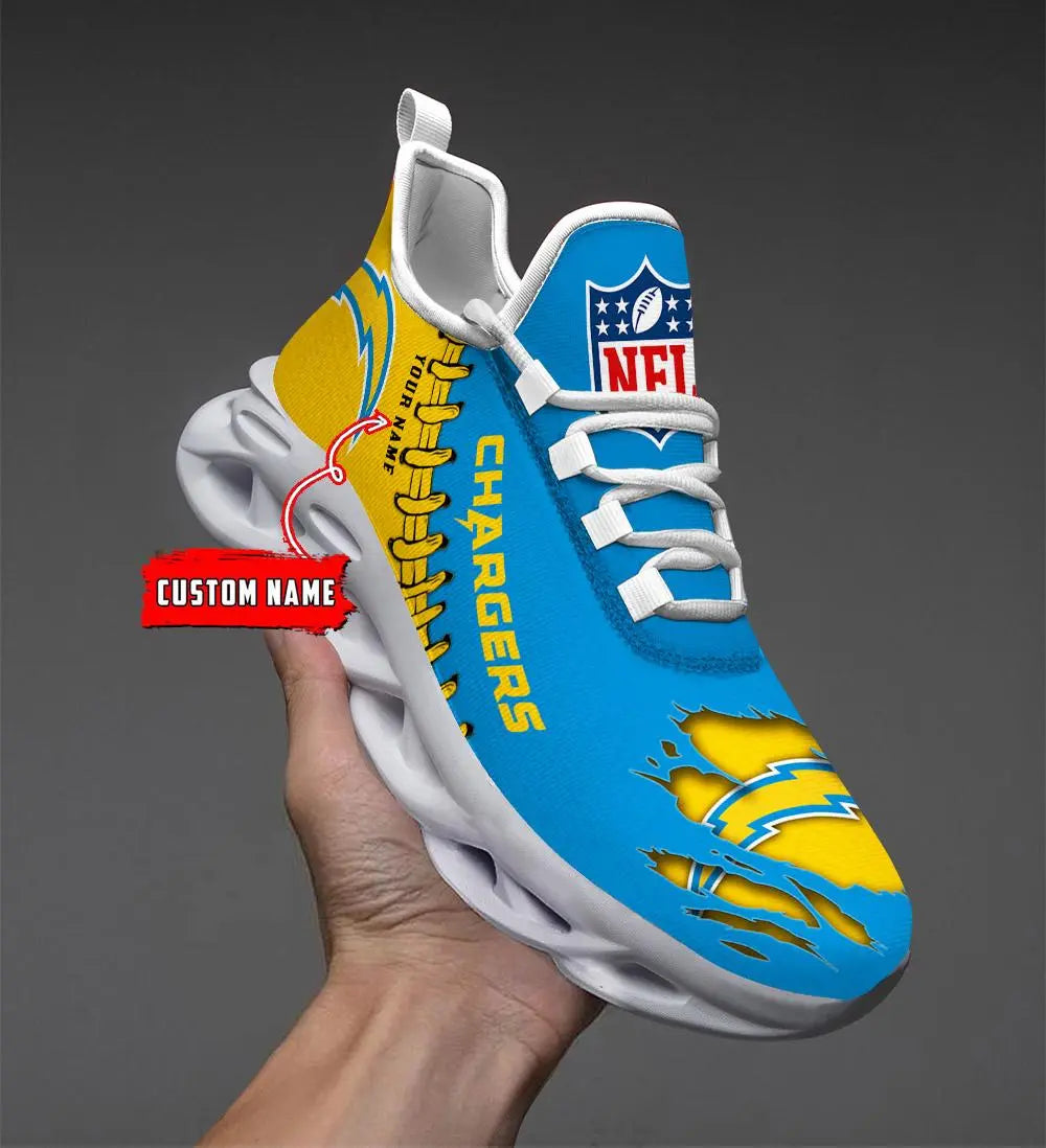 NFL – Custom name – Los Angeles Chargers Personalized Max Soul Shoes – DS001