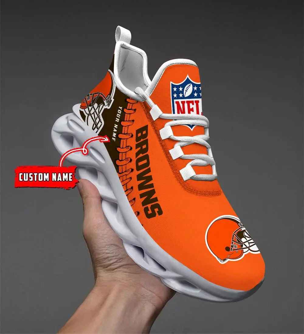 NFL – Custom name – Cleveland Browns Personalized Max Soul Shoes V2 – DS001