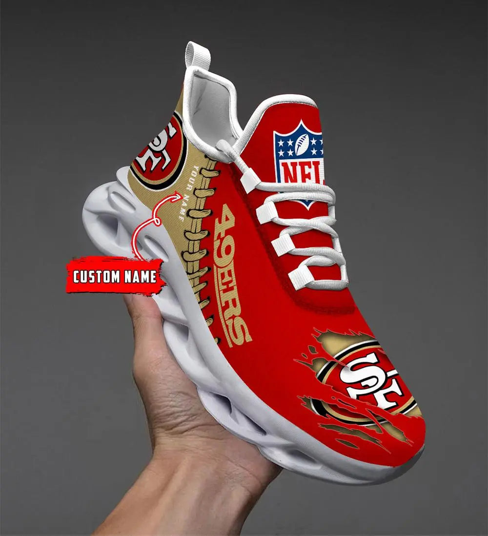 NFL – Custom name – San Francisco 49ers Personalized Max Soul Shoes – DS001