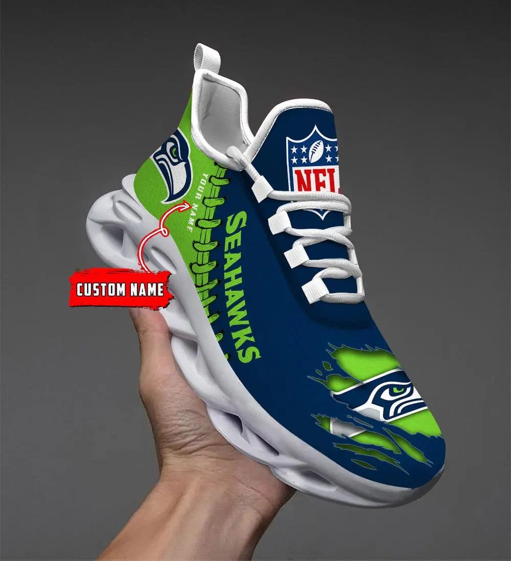 NFL – Custom name – Seattle Seahawks Personalized Max Soul Shoes – DS001