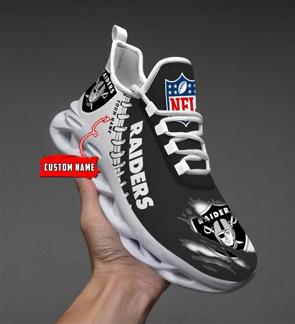 NFL – Custom name – Las Vegas Raiders Personalized Max Soul Shoes – DS001