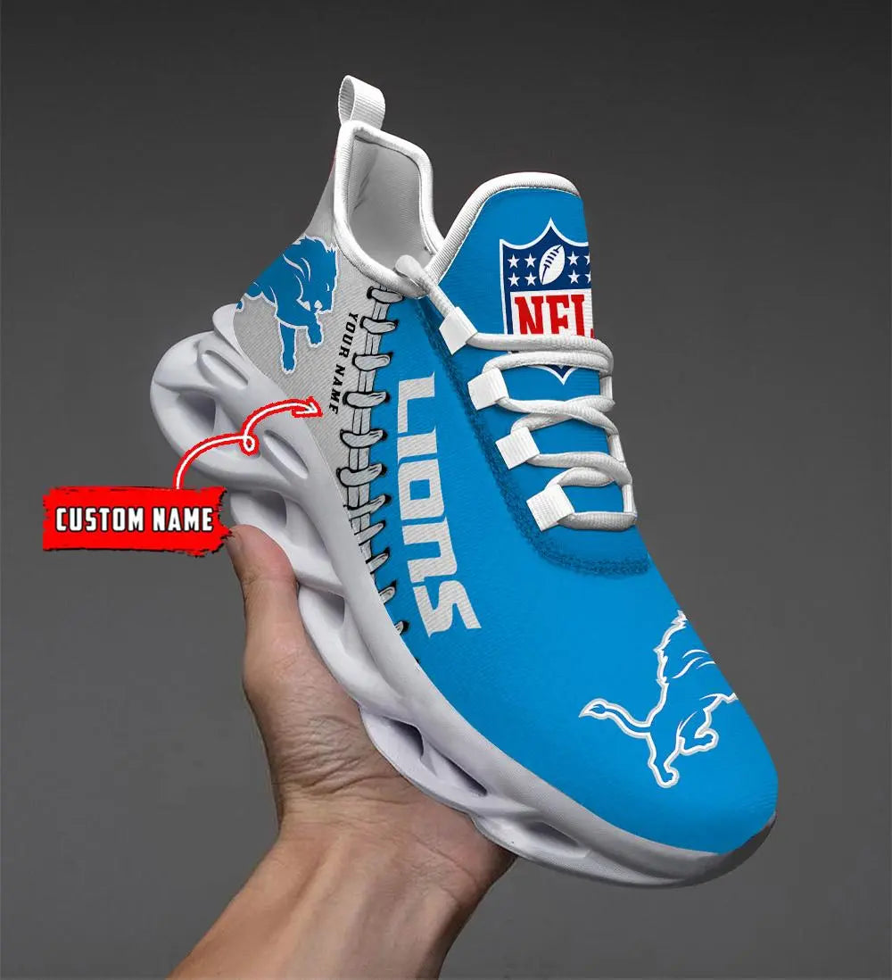 NFL – Custom name – Detroit Lions Personalized Max Soul Shoes V2 – DS001