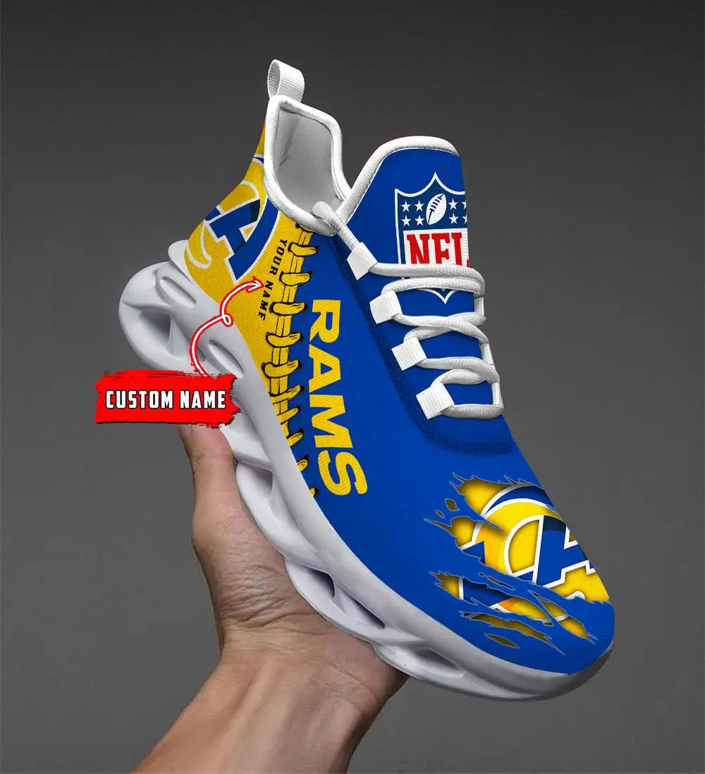 NFL – Custom name – Los Angeles Rams Personalized Max Soul Shoes – DS001