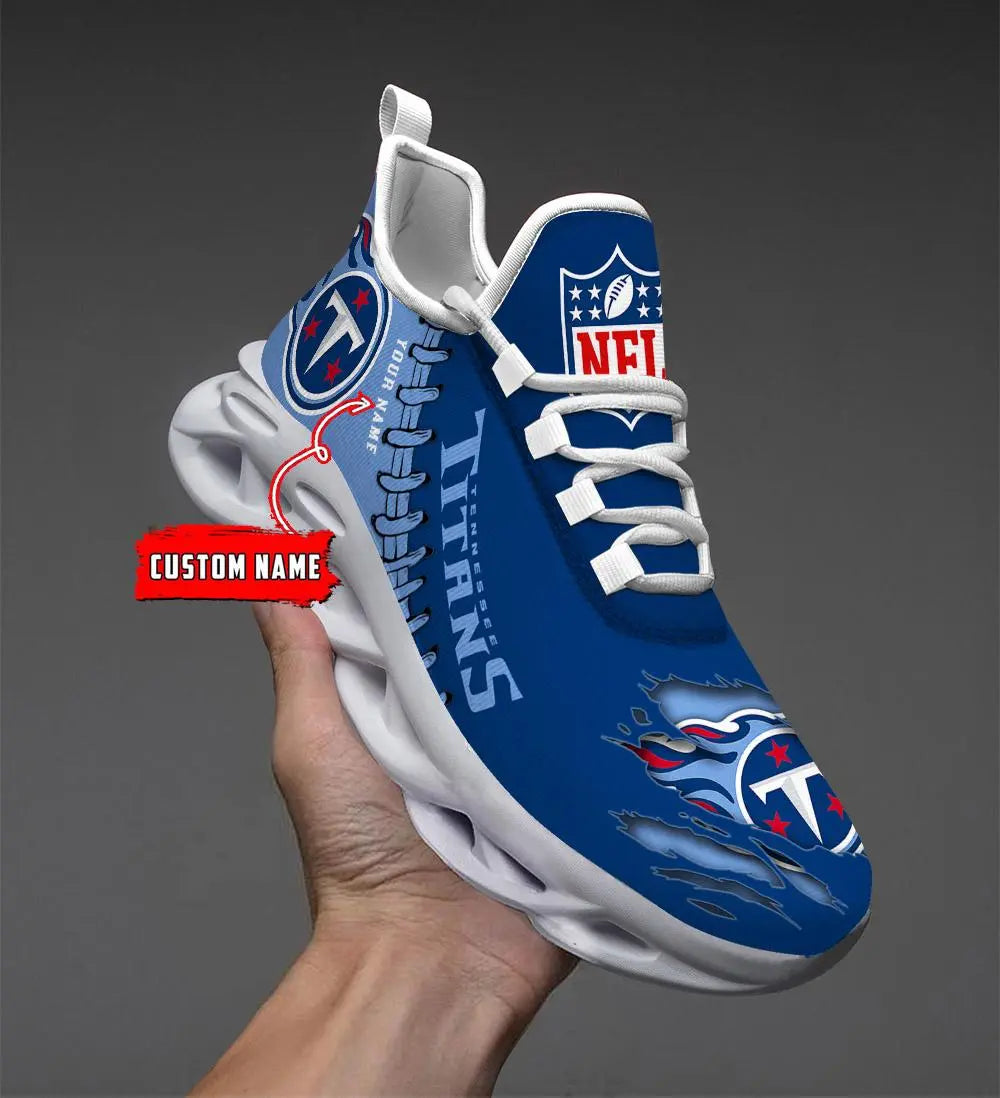 NFL – Custom name – Tennessee Titans Personalized Max Soul Shoes – DS001