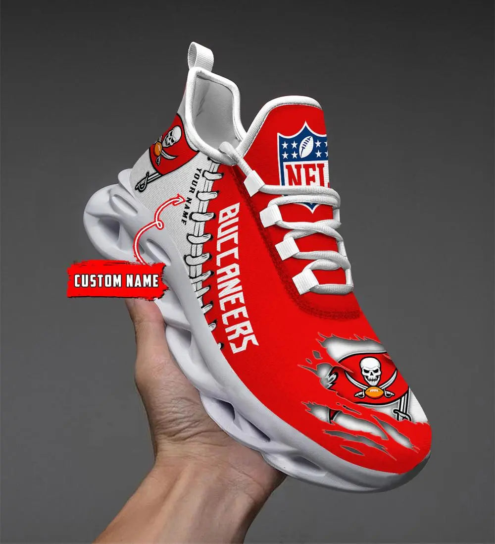 NFL – Custom name – Tampa Bay Buccaneers Personalized Max Soul Shoes – DS001