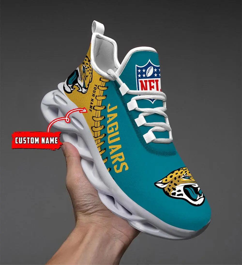 NFL – Custom name – Jacksonville Jaguars Personalized Max Soul Shoes V2 – DS001
