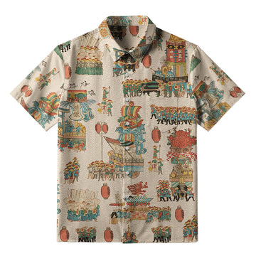 Personality fashion  Traditional Celebrations Button-up Shirt