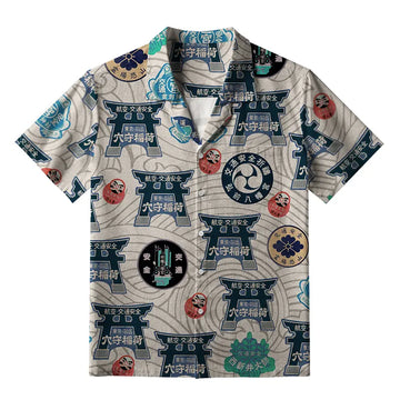 Personality fashion  Traditional Japanese Amulets Aloha Hawaiian Shirt