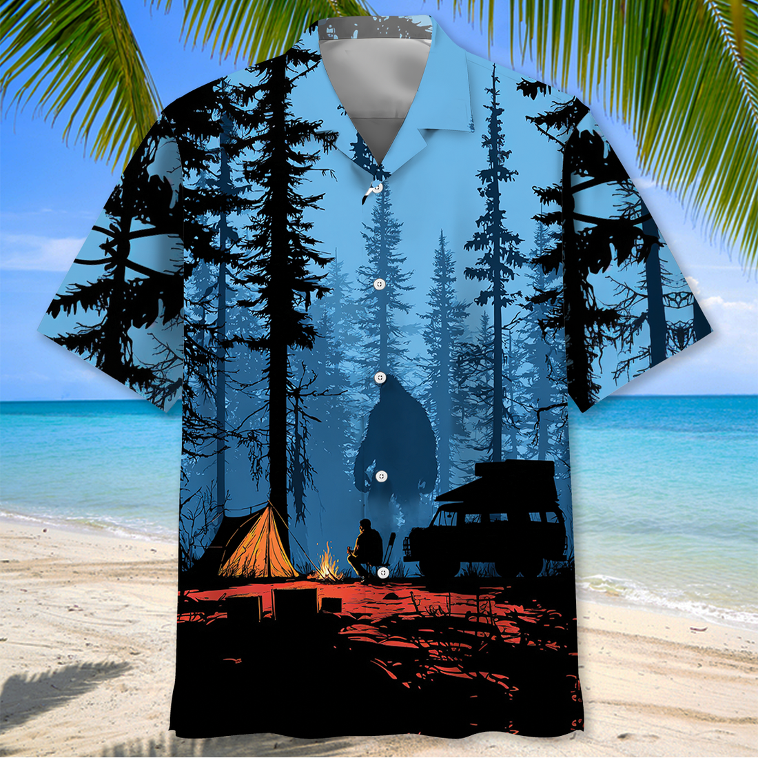 Night Watch Bigfoot Hawaiian Shirt