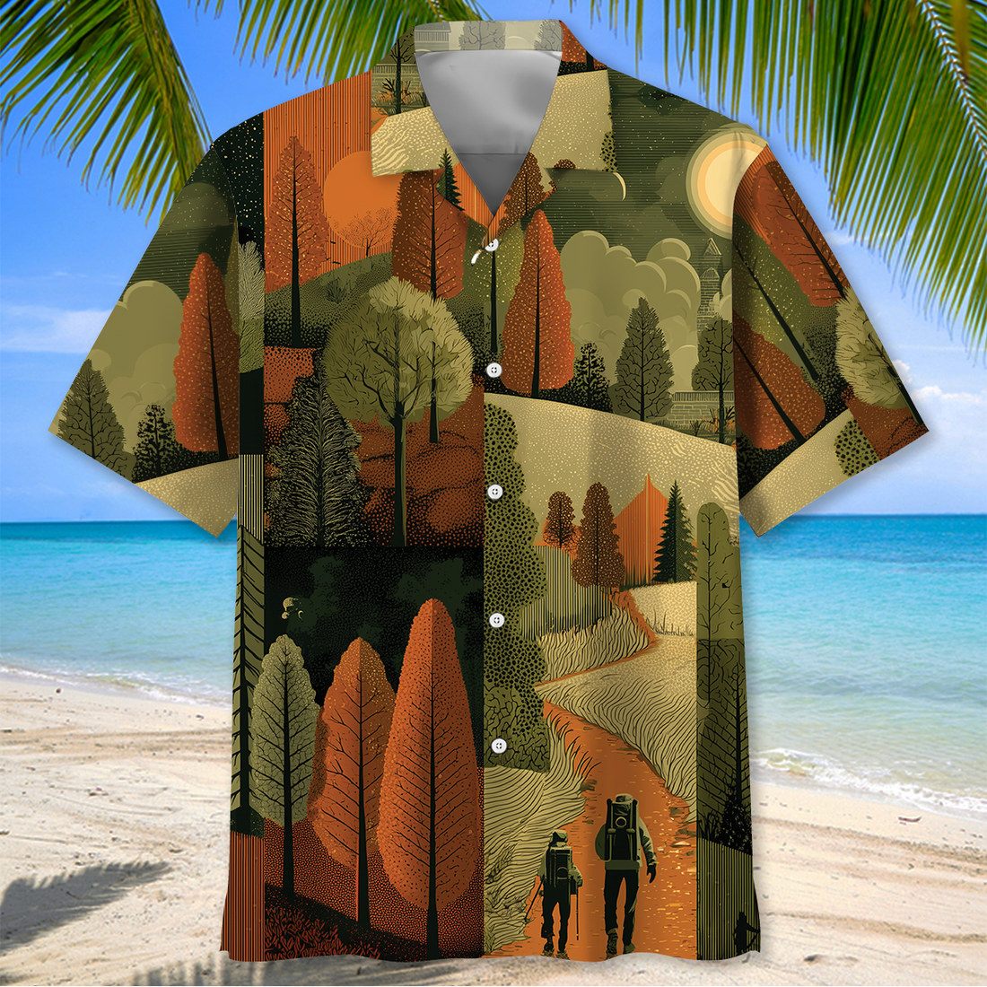 Retro Hiking Adventure Vintage Wilderness Camping Hawaiian Shirt