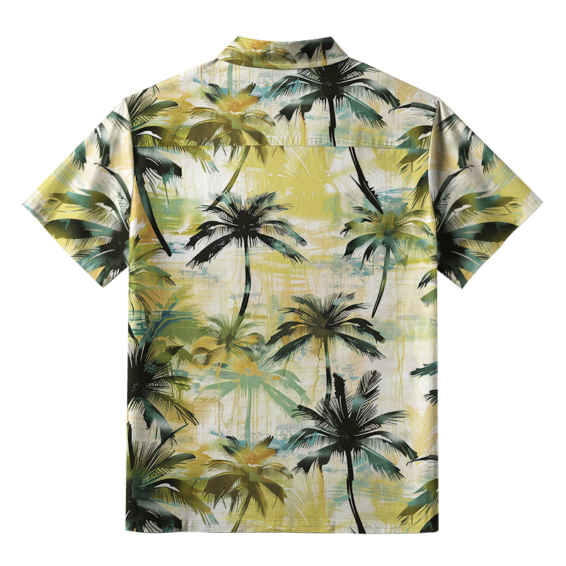 Palm Tree Print Aloha Hawaiian Shirt
