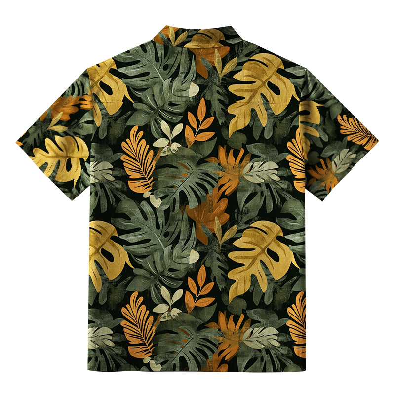 Tropical Leaf Frenzy Aloha Hawaiian Shirt