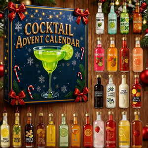 2026 Cocktail Advent Calendars 24 Days Alcohol Beautiful Bottle Countdown Calendar With 24 Cocktails Christmas 2D Acrylic Ornamentwreath Mantel Wall Garden Living Room