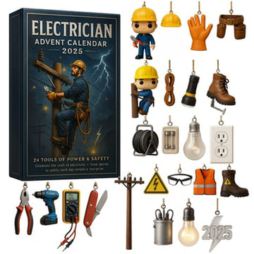 2026 Electrician Advent Calendar Lineman Advent Calendar Christmas Ornament Christmas Tree Hanging Decorations