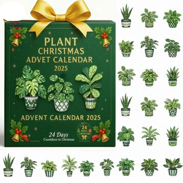 2026 Plant Christmas Advent Calendar Garden Lovers Advent Calendar 24 Pcs 2D Acrylic Ornaments Christmas Countdown Hanging Decor