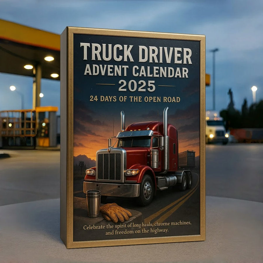 2026 Truck Driver Advent Calendar Truck Driver Advent Calendar 2024 Christmas Gift Box 24 Days Of The Open Road With Assorted Truck Trucker Figurine Ornaments