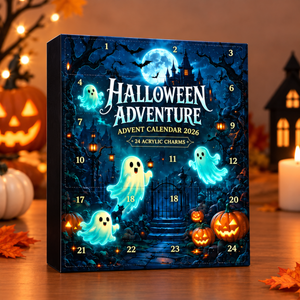 2026 Halloween Adventure Advent Calendar 24 Days Of Spooky Surprises With Acrylic Ghost Charms Haunted House Countdown Box Fun Halloween Gift For Kids