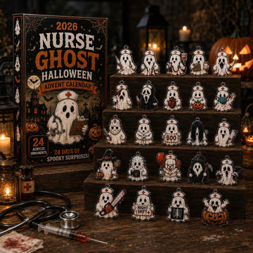 2026 Nurse Ghost Halloween Advent Calendar 24 Spooky Surprise Acrylic Figurines Medical Horror Collectible Holiday Gift