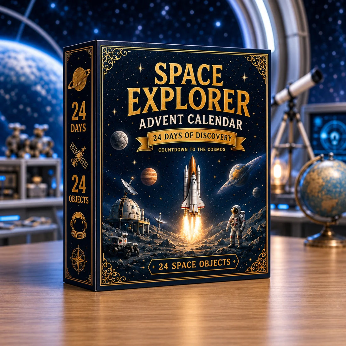 2026 Space Explorer Advent Calendar – 24-Day Christmas Countdown with Space-Themed Collectibles, Astronomy Holiday Gift for Kids, Science Lovers & Stargazers-1