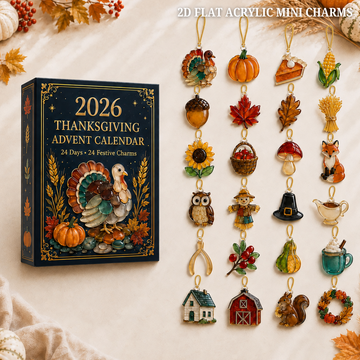 2026 Thanksgiving Advent Calendar 24 Day Fall Countdown With Acrylic Or Wood Charms