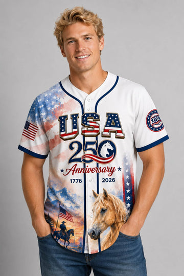 2026 USA 250th Anniversary Horse Baseball Jersey