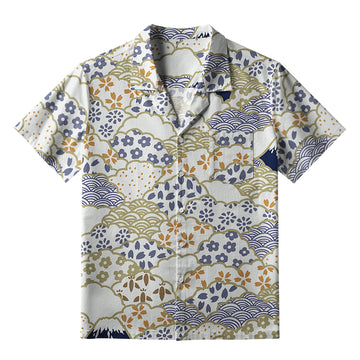 Personality fashion  Blossoms Silhouettes Aloha Hawaiian Shirt
